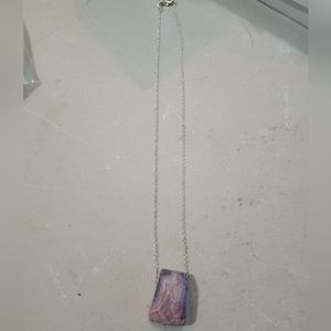 Quartz and silver necklace.